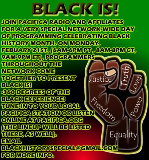 Black Is! 360 Degrees of the Black Experience airing February 21, 8am-8pm