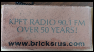 Memory Brick sample inscribed