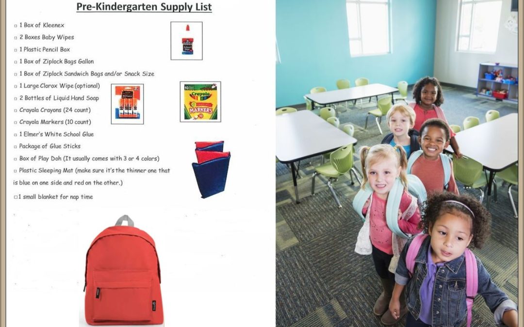 Backpack for Headstart Kids with supplies