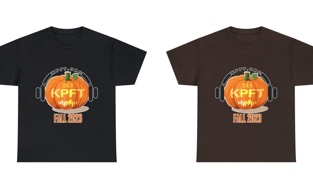 KPFT Fall t-shirts in black and chocolate brown