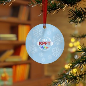 KPFT blue snowflake ornament