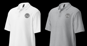 R&R Show Polos, white or heather gray