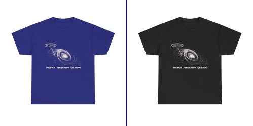 Vintage tee in black and cobalt