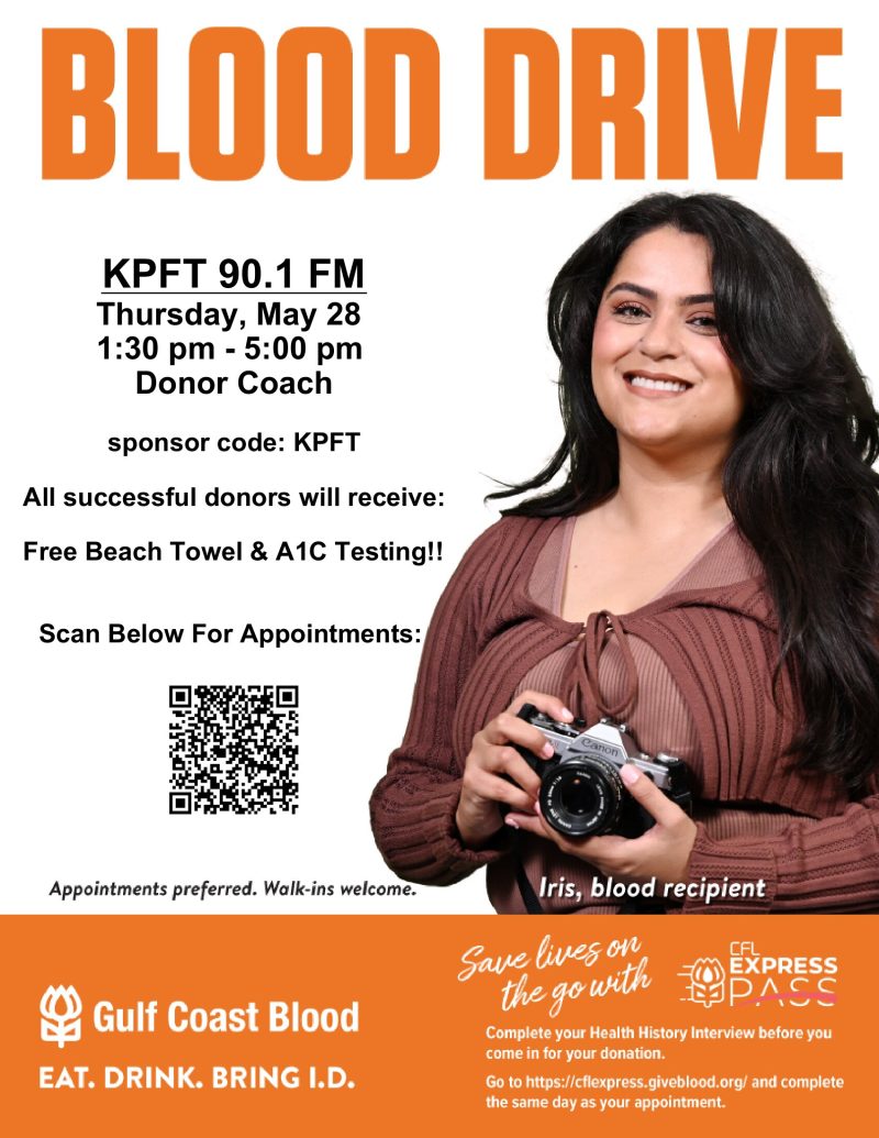 Blood Drive poster with QR code